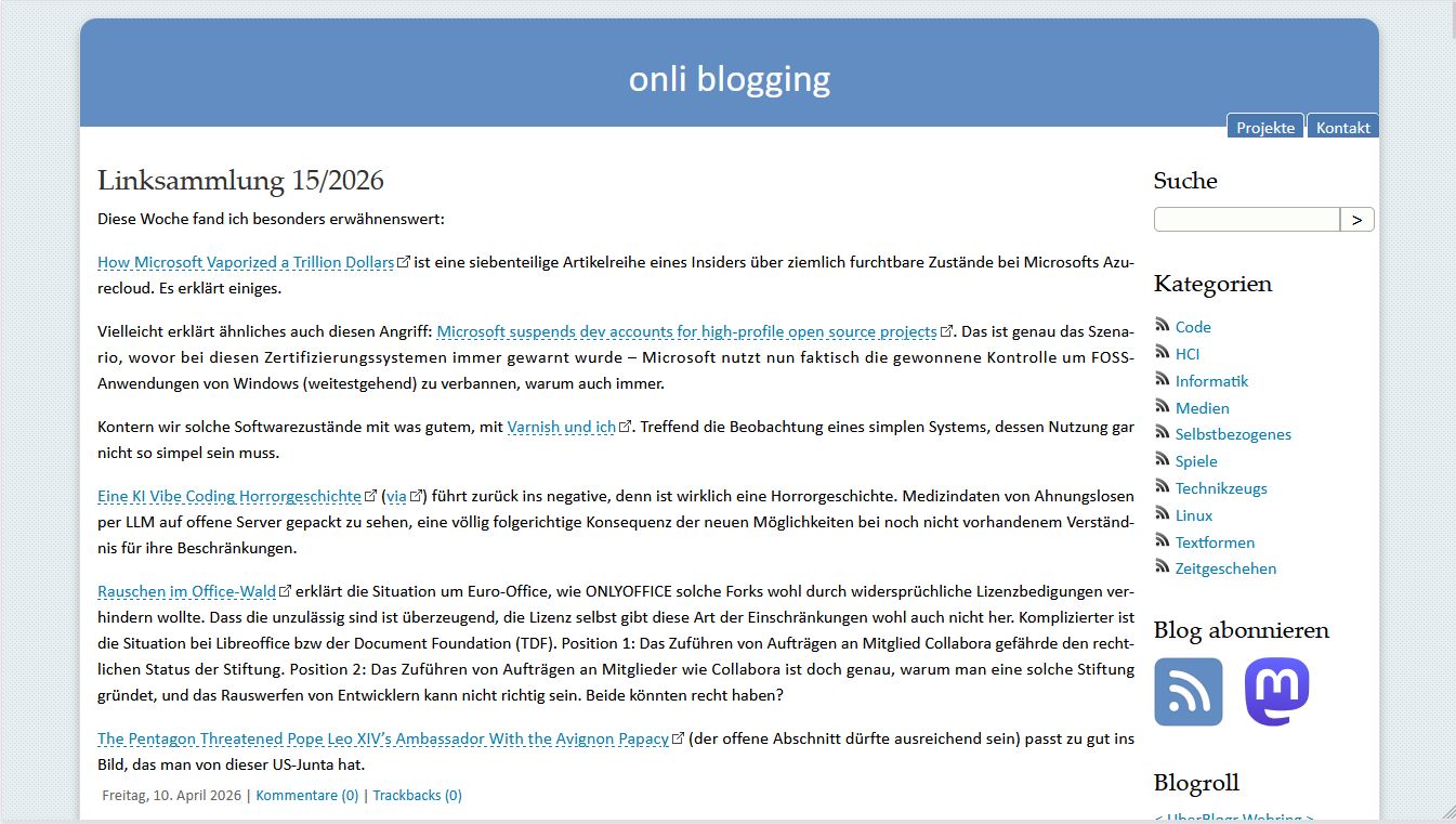 onli blogging
