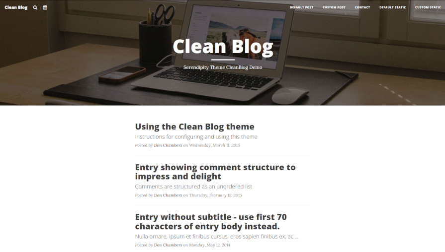Clean blog theme